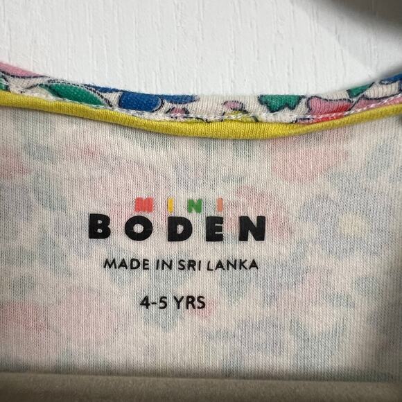 Mini Boden Floral Puff Sleeve Fit and Flare Dress Girl's Size 4-5 Years - Picture 4 of 6